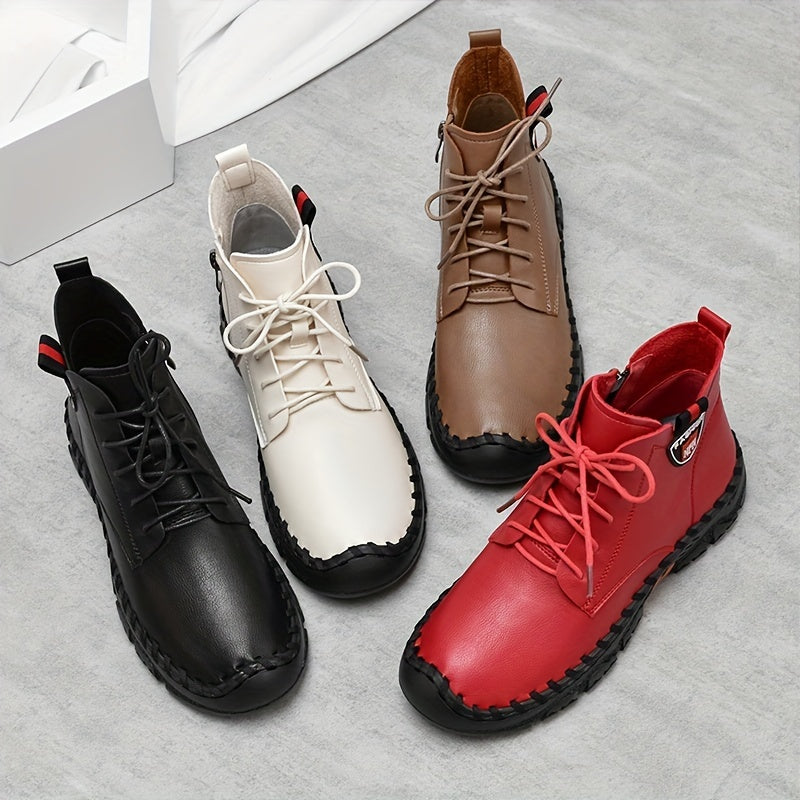 Women's Spring Autumn High Top Oxford Single Boots Comfortable Casual Shoes