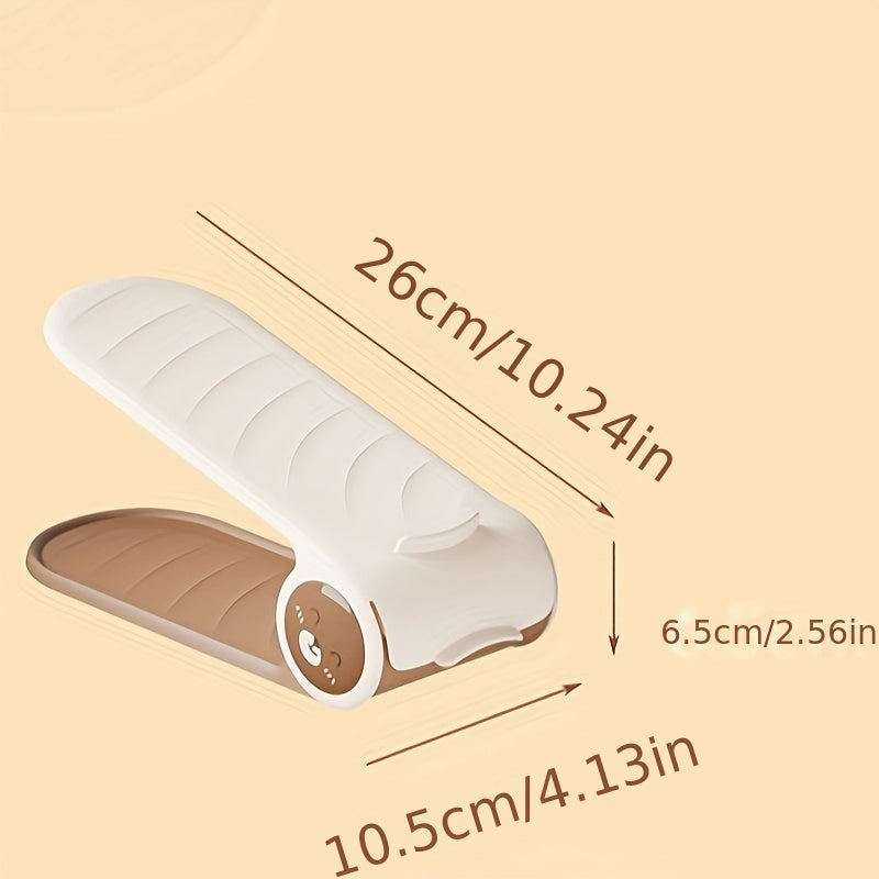 Регулируемая пластиковая полка для обуви - двухслойный органайзер для обуви для гостиной или общежития - неэлектрический напольный шкаф для хранения обуви