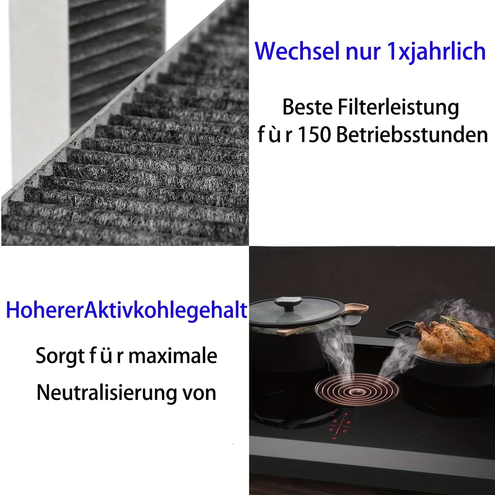Clean Air modellari uchun 8 ta faol uglerod filtri paketi HZ9VRCR0, HZ9VRCR1, HZ9VRUD0, 17004796, 17004798, 17007505, recirculation almashtirish filtri aksessuarlar