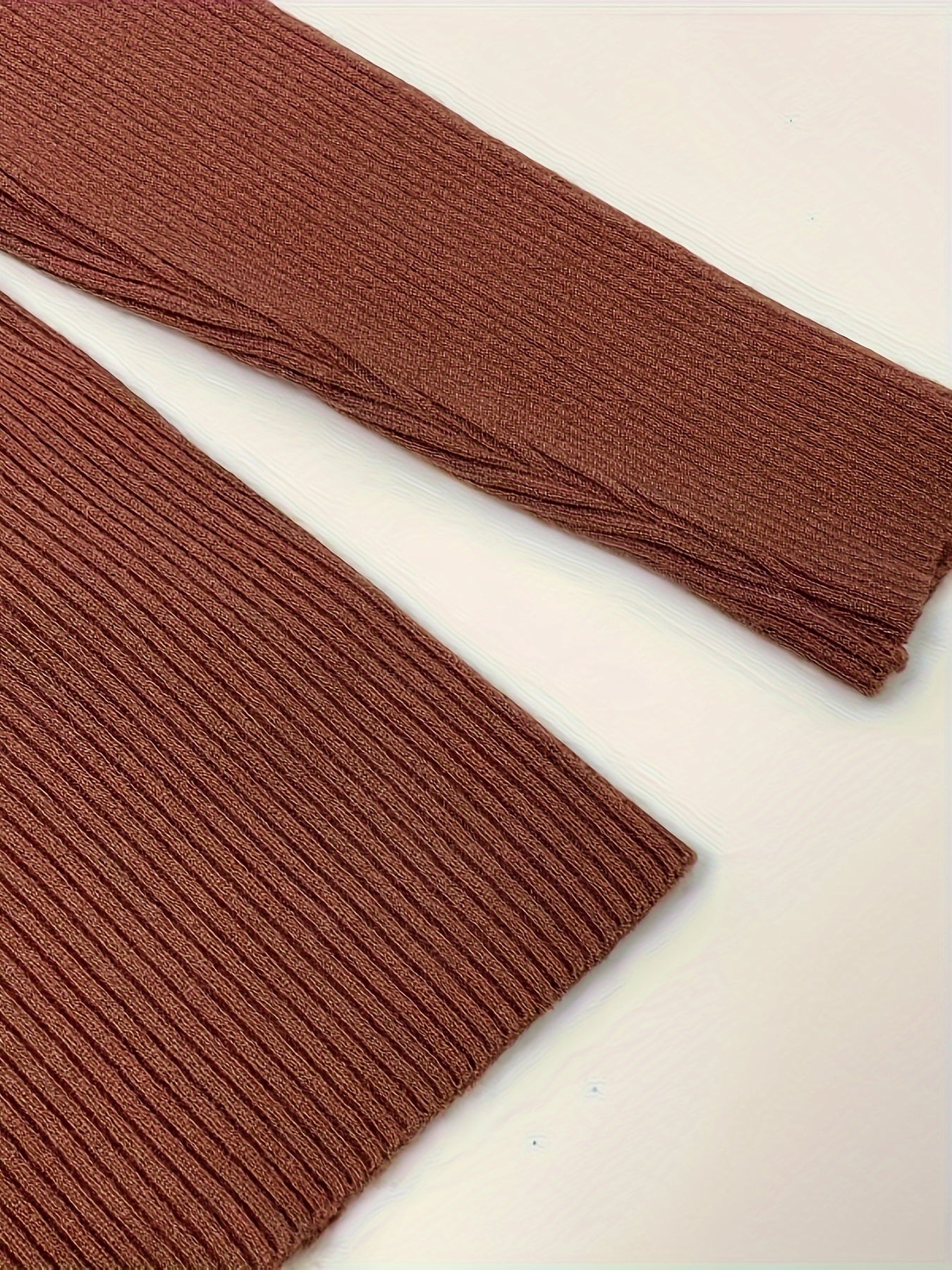 Conjunto de 3 suéteres de cuello alto de punto en color sólido para mujer otoño e invierno