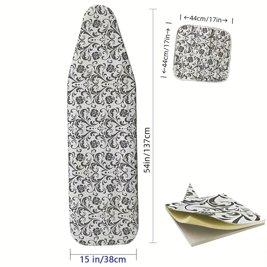 Получите комплект из двух предметов, включая чехол для гладильной доски и дорожный коврик. Чехол для утюга состоит из трех слоев и оснащен двумя ремнями и двумя пряжками для надежной и плотной посадки.