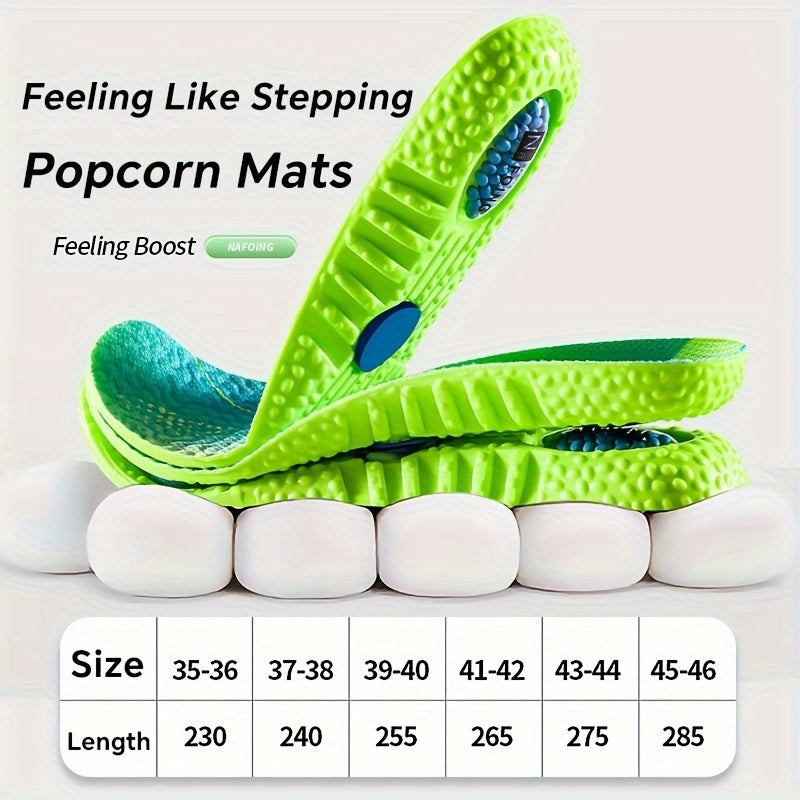 Unisex Soft Fabric Sports Insoles Breathable Shock Absorbing Cushions