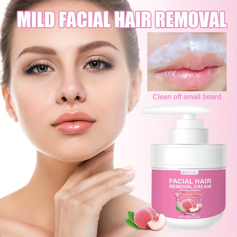 Unisex Hair Removal Cream Peach Scent 100g Gentle Pain-Free Fast-Acting