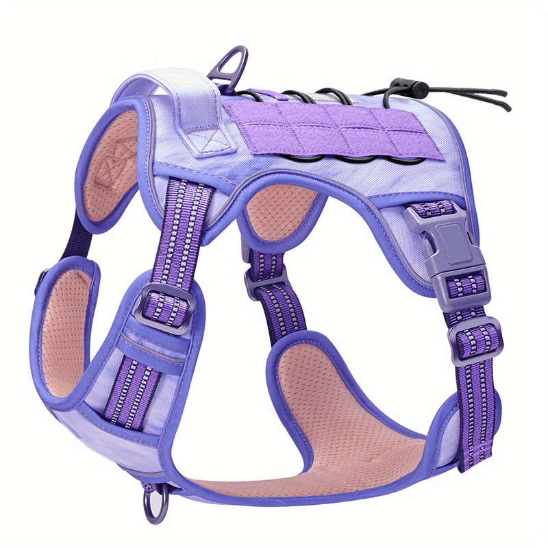 Adjustable Large Dog Harness Reflective Camouflage Polyester Training Control