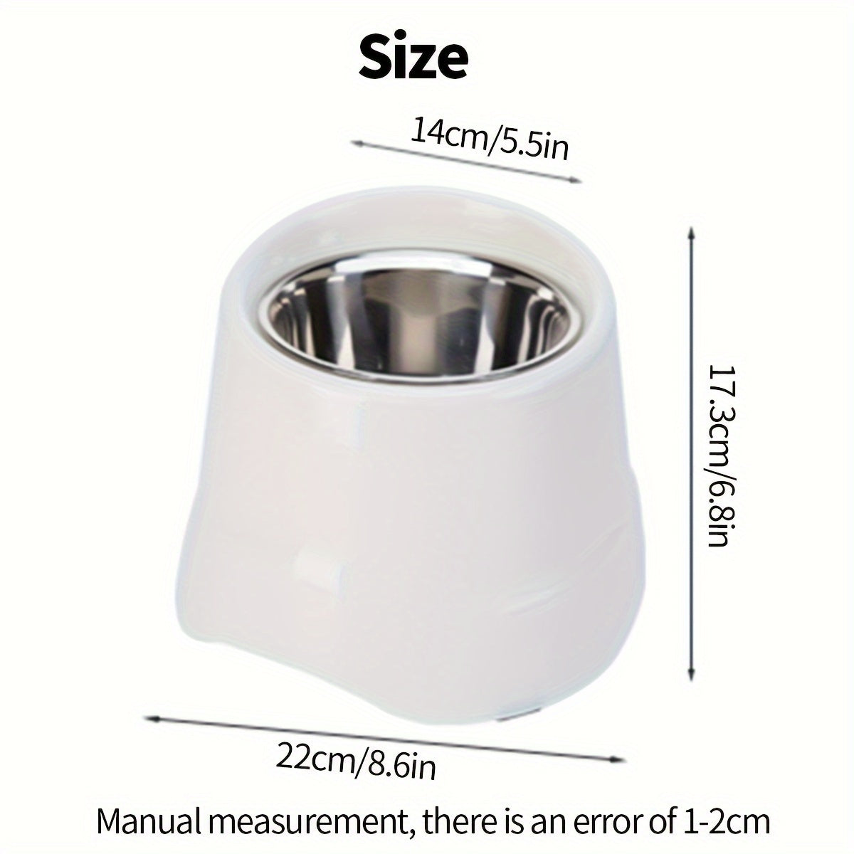 Stainless Steel Elevated Food Bowl for Tall Small and Medium Dogs