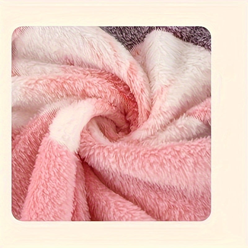 Pink Floral Fleece Blanket Cozy Throw for Bed Couch Nap Home Decor