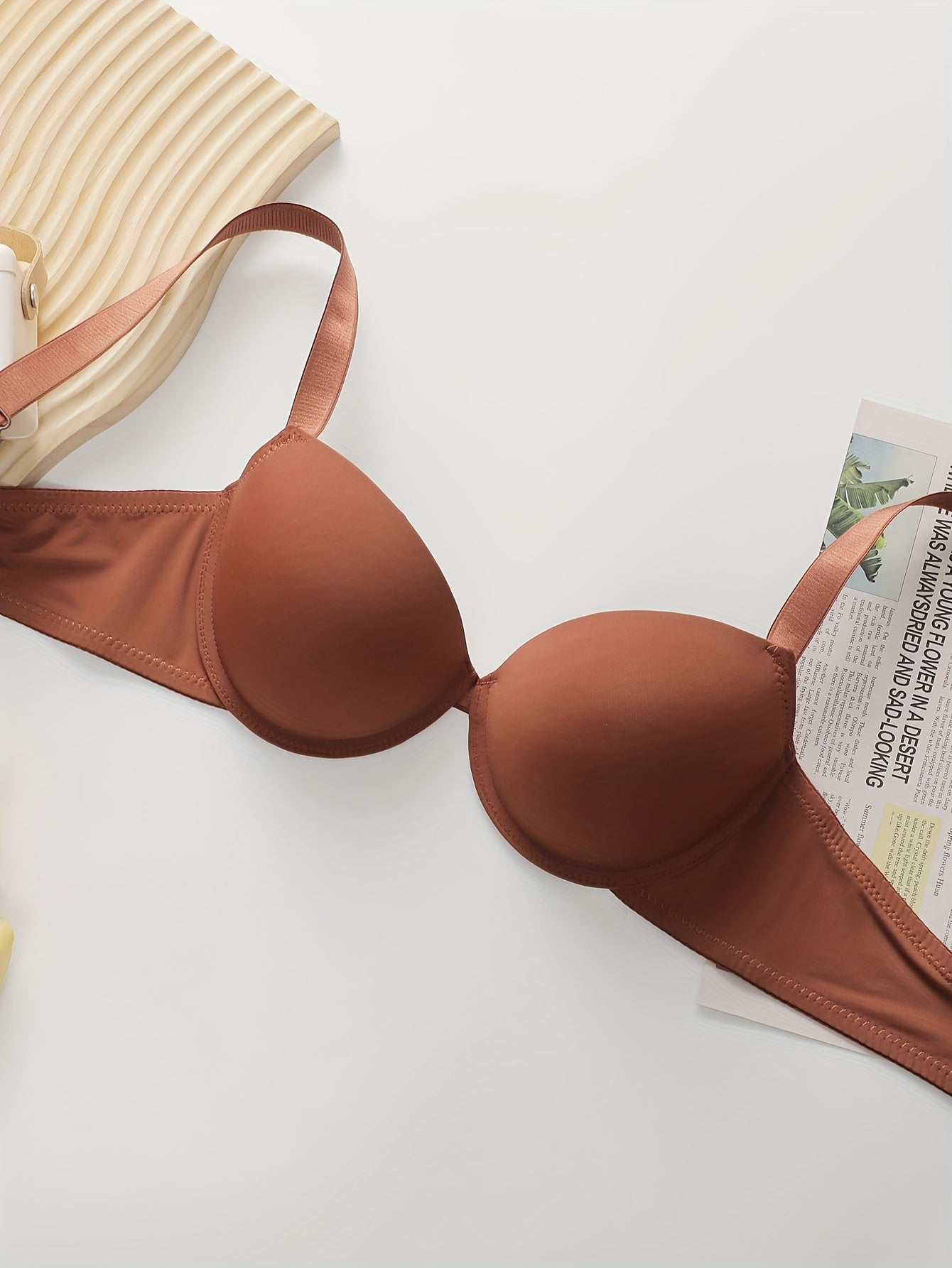 Women’s Letter Print Push Up Lingerie Set with Adjustable Straps