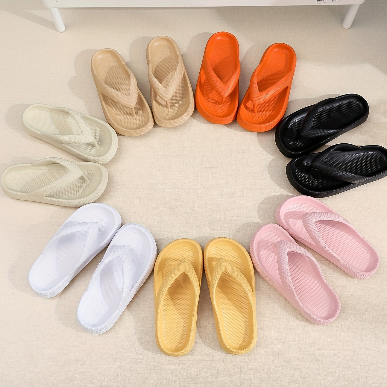 Women's EVA Flip Flops with Cushioned Insoles Indoor Outdoor Slippers