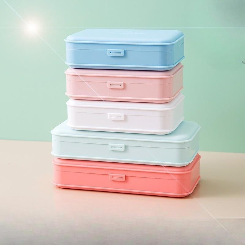 Plastic Storage Container Set for Bed Sheet Clips Pens Masks Jewelry 2 Sizes