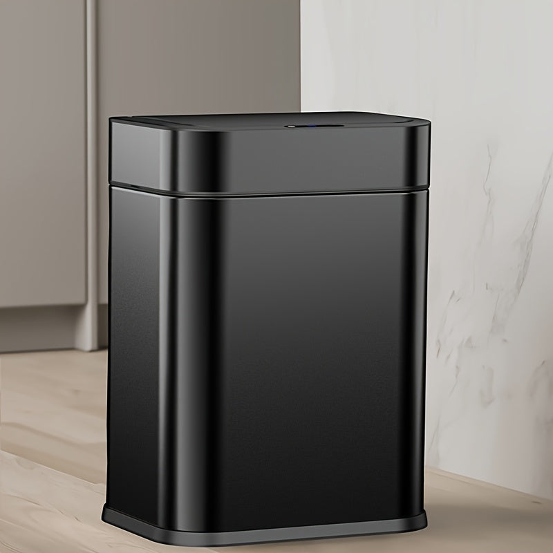 Smart Sensor Trash Can with Large Capacity Stainless Steel Infrared Kick-Activated Odor-Proof Lid