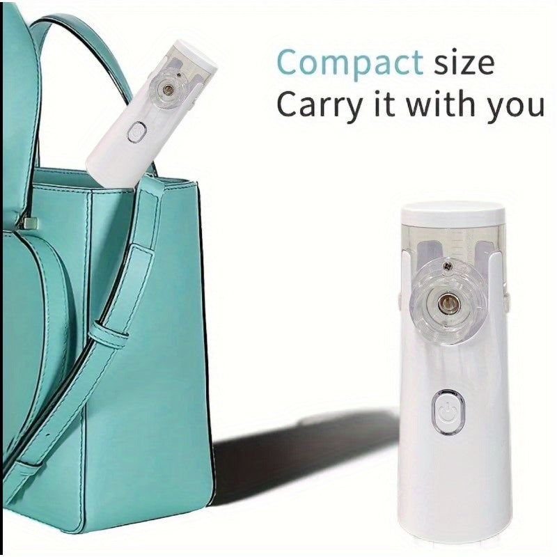 Portable 2-in-1 Facial Humidifier and Steamer with 3 Mist Modes Handheld Battery-Powered Face Hydration for All Skin Types