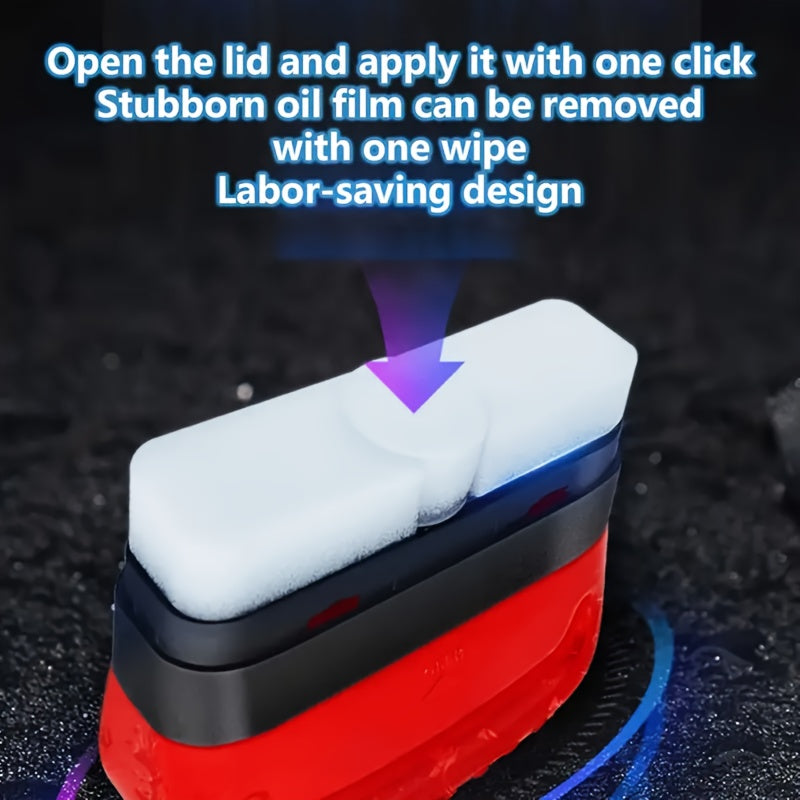 Removedor de película de aceite de vidrio de coche universal líquido limpiador 120ml cepillo de espuma reutilizable
