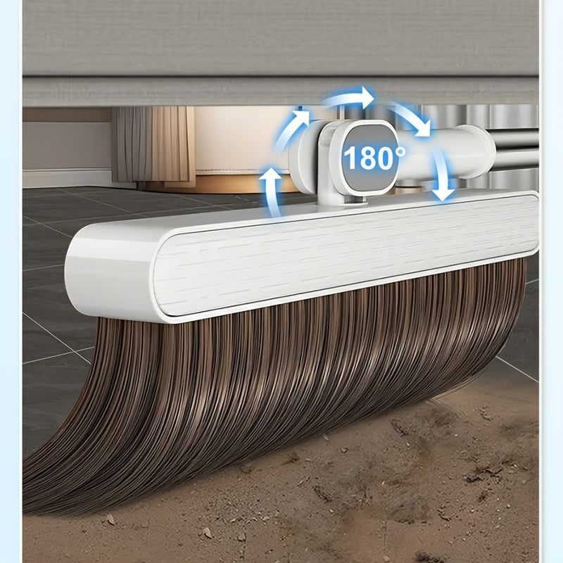 Hand Broom and Dustpan Set for Hard Floors with Plastic Handle and Hair-Resistant Design