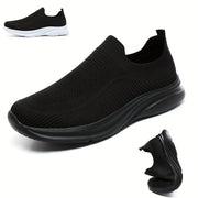 Men's Lightweight Breathable Fabric Slip-On Sneakers for Casual Walking