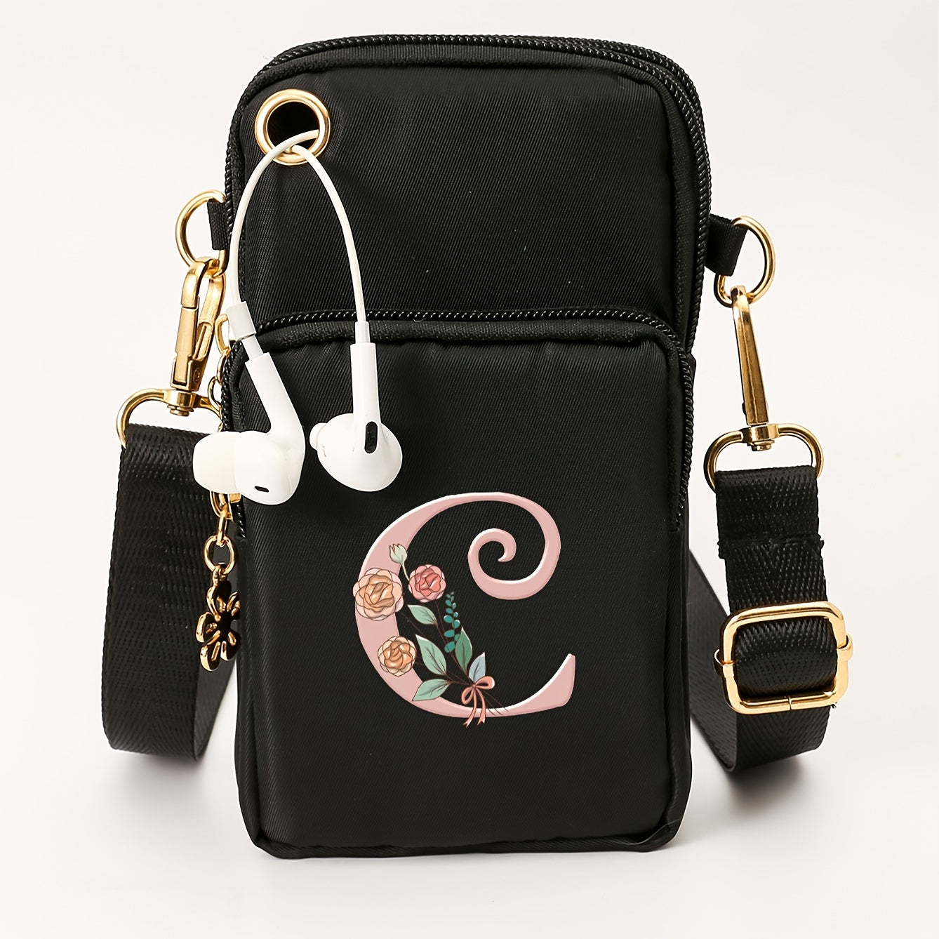 Ayollar uchun kichik yelka sumkasi, gul naqshli, kundalik ko‘p funksiyali crossbody sumka, kichik qo‘l sumkasi