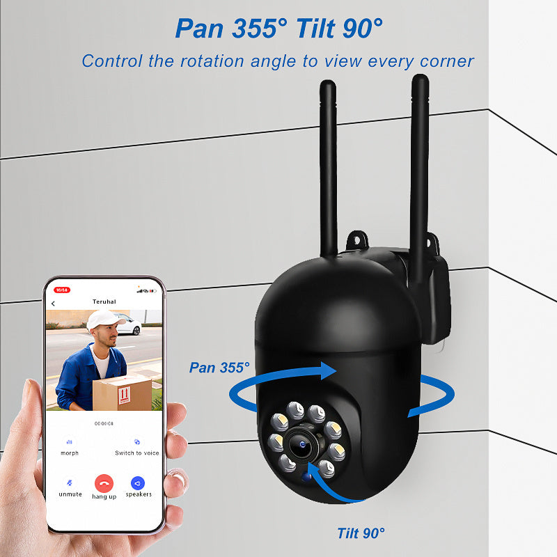 1080P Outdoor Security Camera with Night Vision Motion Detection and Two-Way Audio