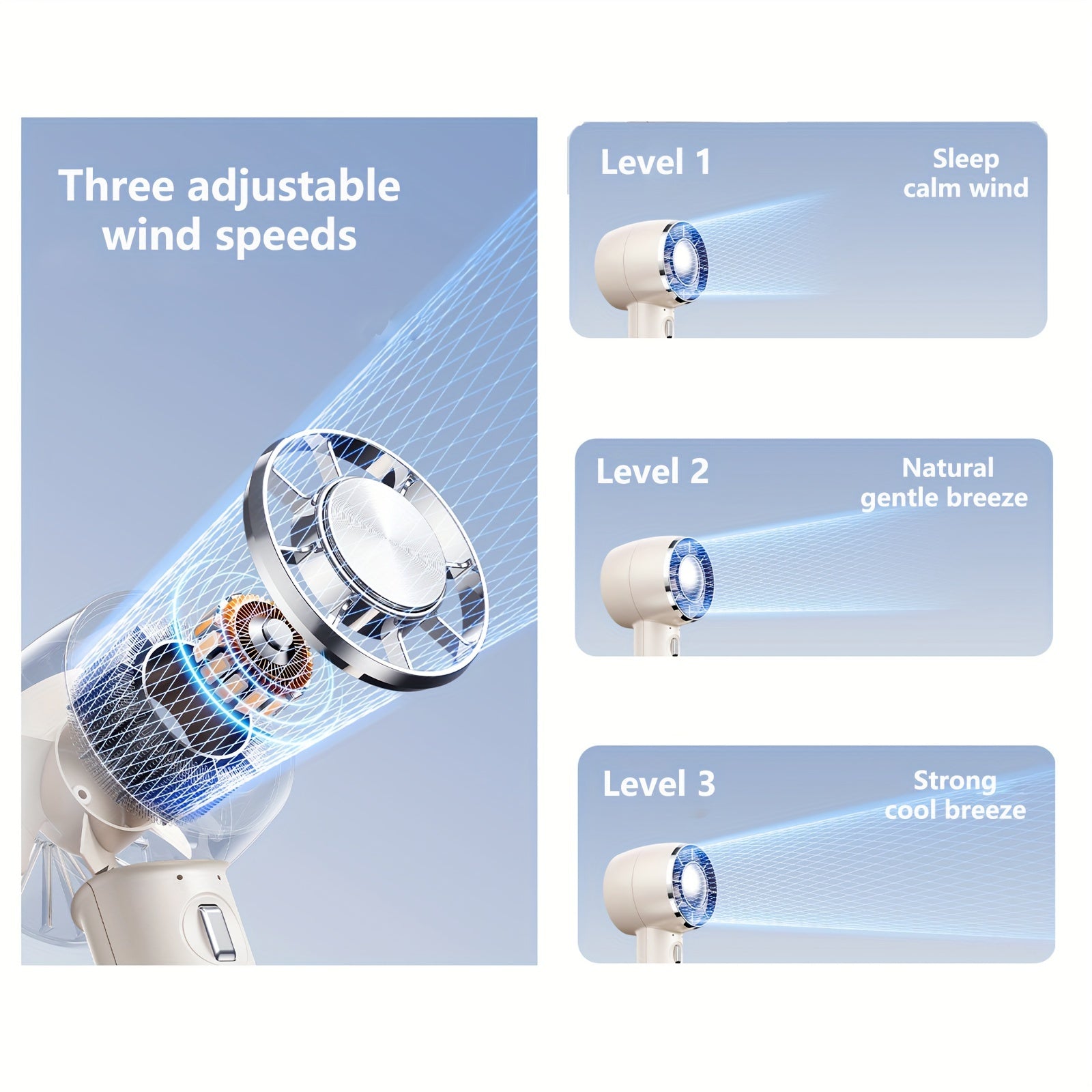 Портативный ручной вентилятор с охлаждающим компрессом из льда, USB-заряжаемый, носимый для использования внутри и снаружи