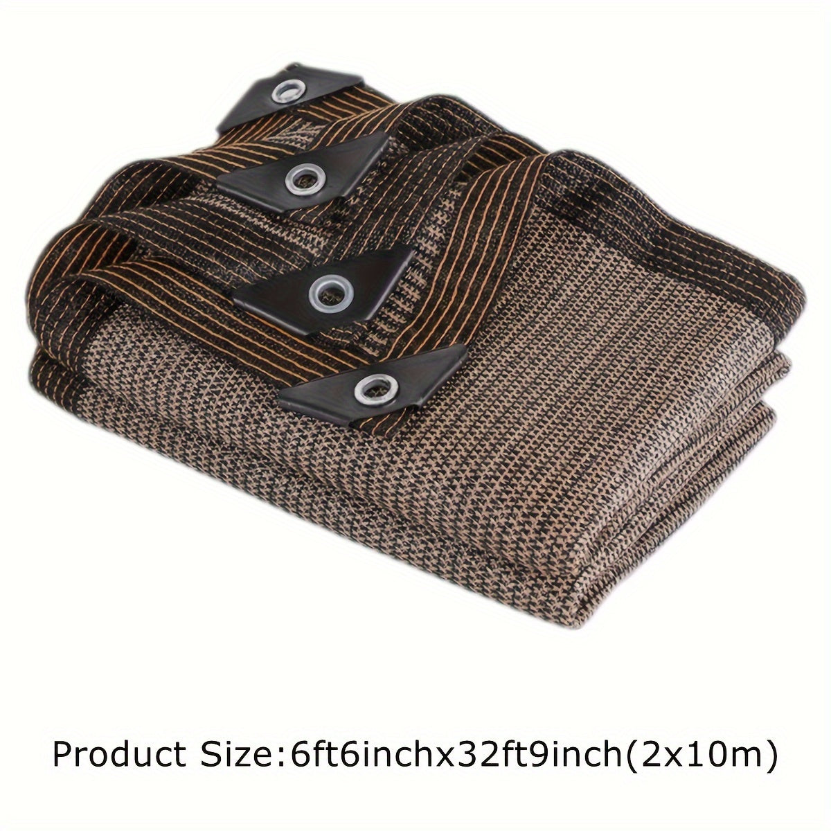 Encrypted Coffee Color Privacy Fence Net with Punched Holes and Reinforced Edges for Balcony and Outdoor Privacy