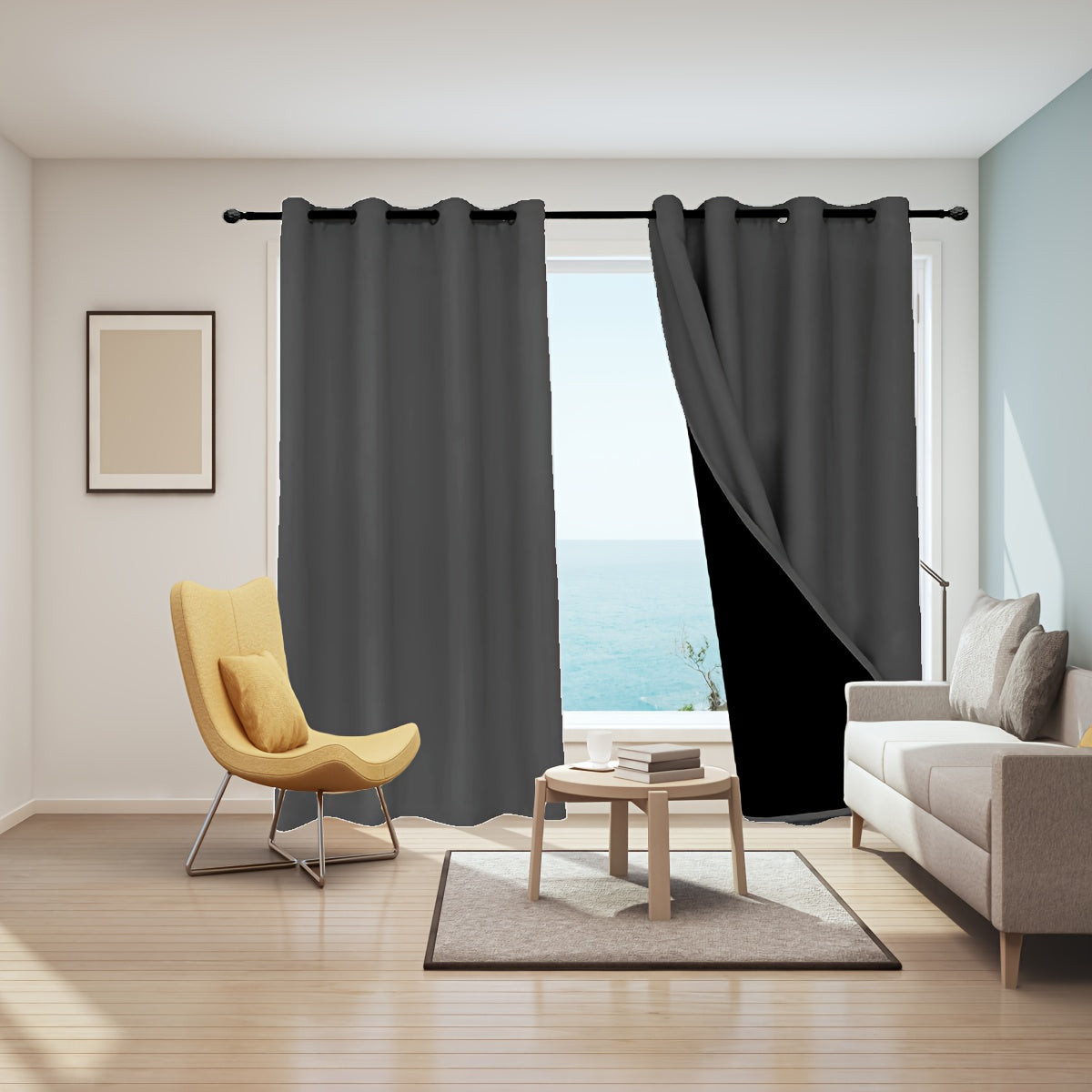 Blackout Curtains for Bedroom Grommet Insulated Room Darkening Single Panel