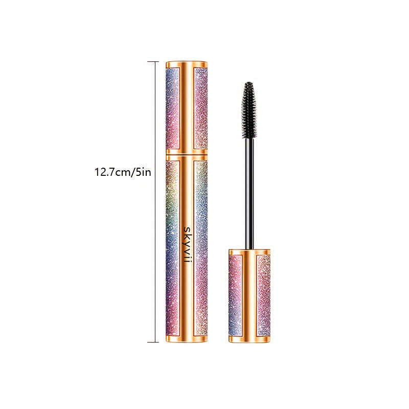 Women Glitter Mascara Volumizing Waterproof Smudge-Proof Black