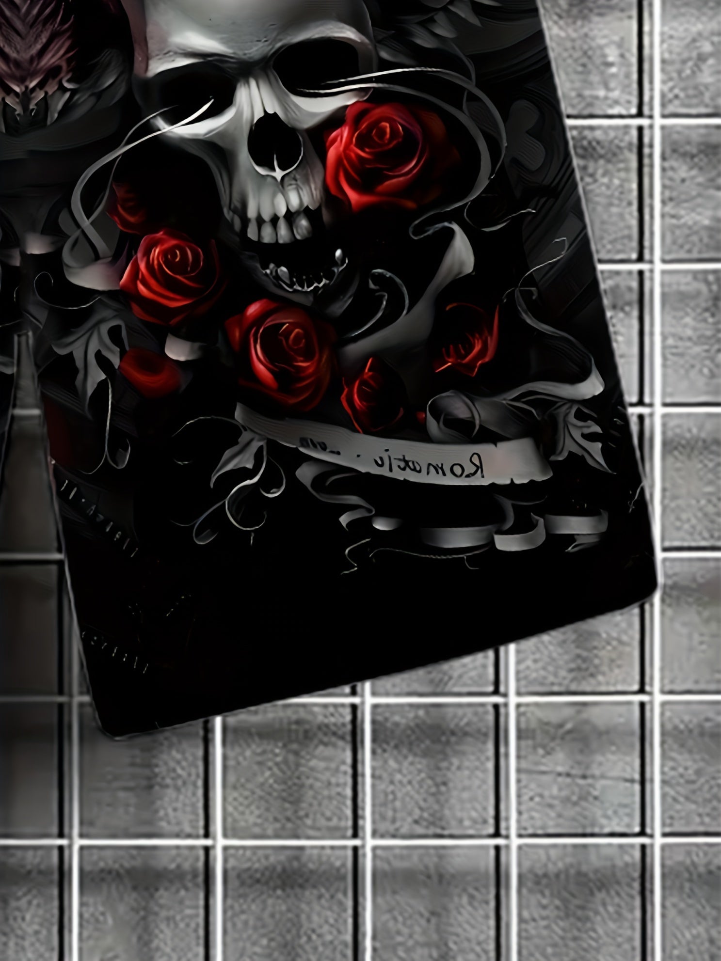 Мужской комплект из футболки с графикой черепа и роз и шортов большого размера для летних спортивных занятий