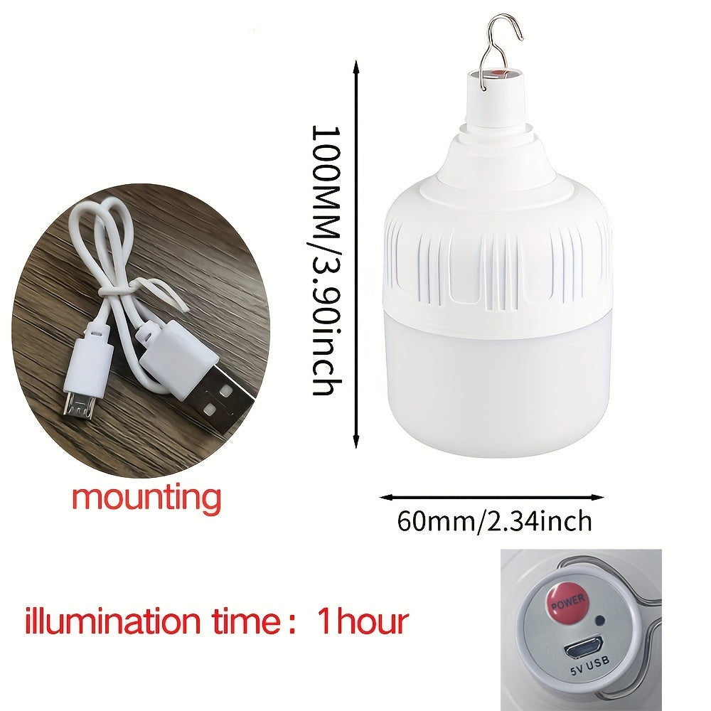 Linterna de camping LED recargable con función de atenuación, luz portátil para exteriores, beige