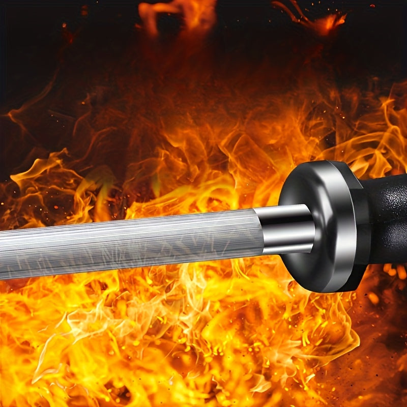 2-in-1 Knife Sharpener Set 8/12 inch Tungsten Steel Rod Rust Resistant