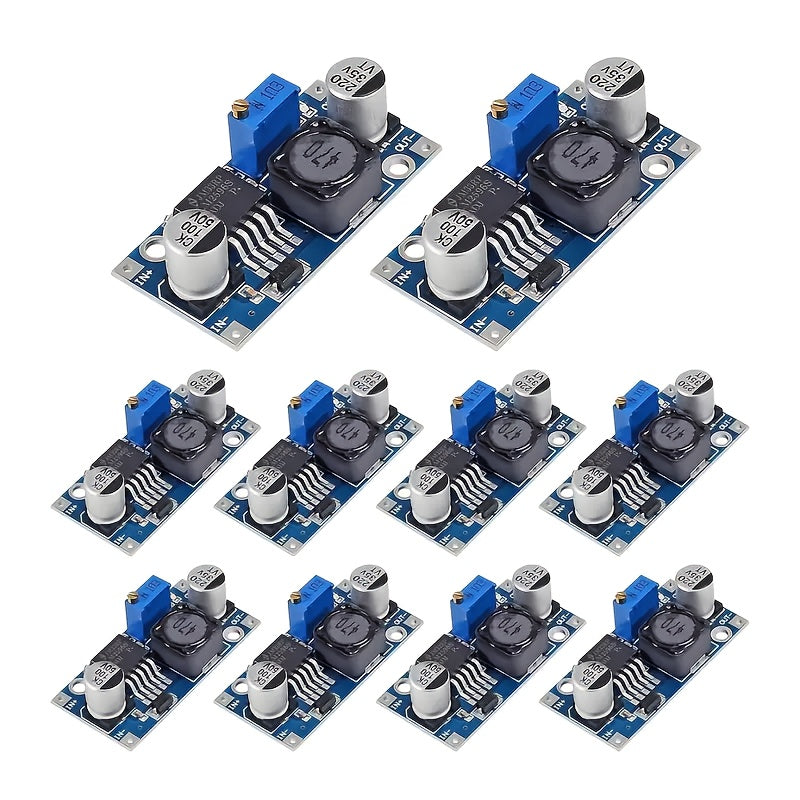 10-Pack LM2596 Adjustable DC-DC Buck Converters High Efficiency Panel Mount