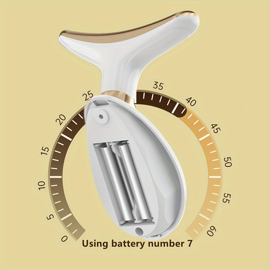 Nourplus Elektron Yuz Massajchisi: 2 AAA batareyadan quvvat oladigan portativ qo'lga olinadigan qurilma.