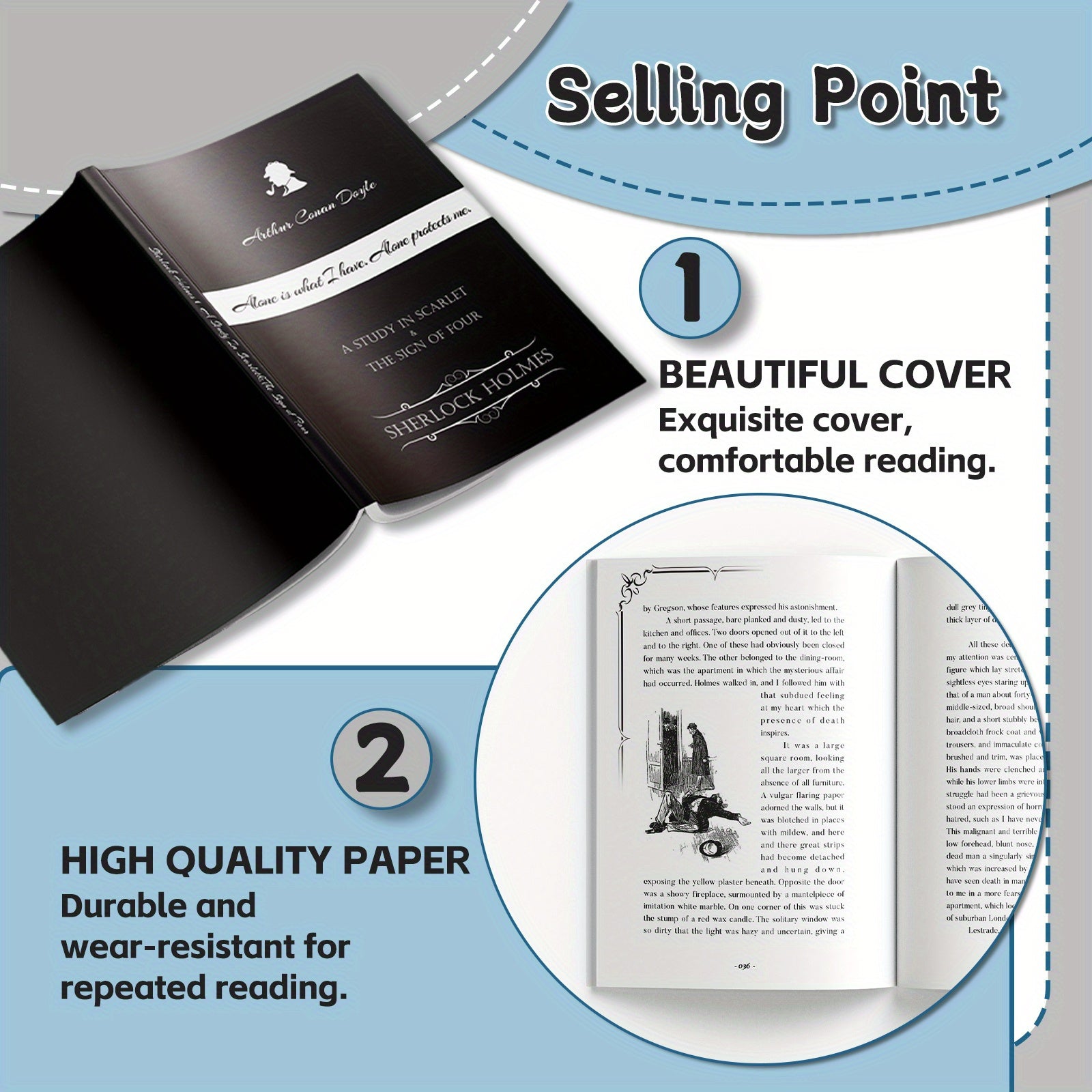 Книга детективных историй для всех возрастов: классическая тайна Шерлока Холмса на английском