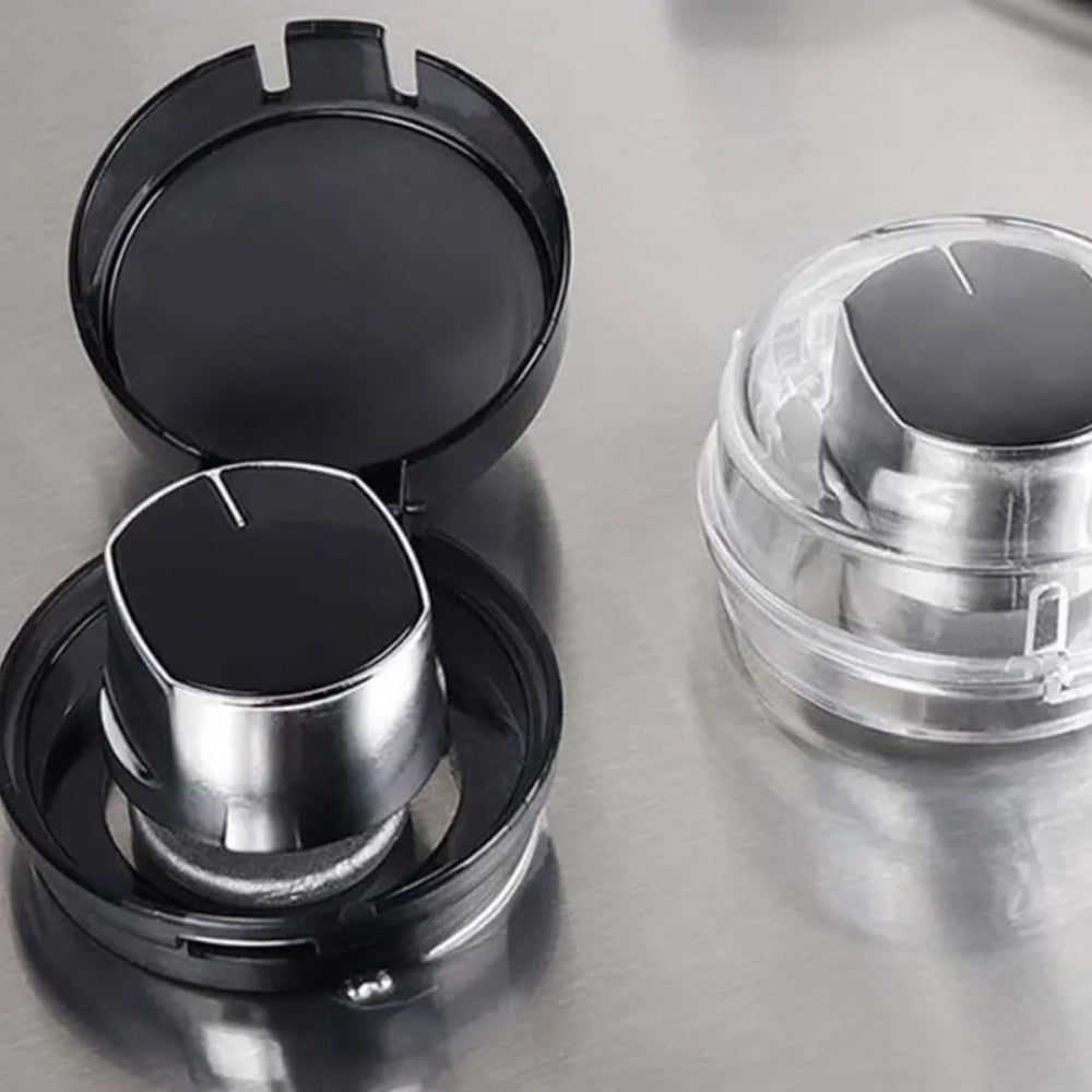 Set of 8 Gas Stove Knob Covers Plastic Safety Protects Cookware for All Ovens