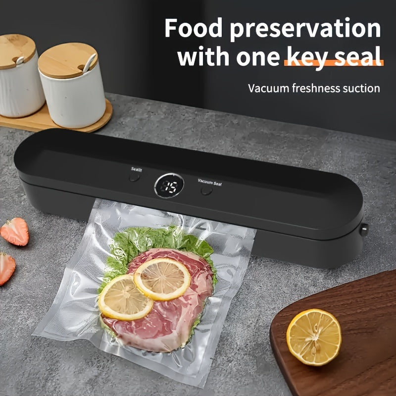 European Vacuum Sealer Machine with Digital Display for Wet and Dry Foods Compact 220V