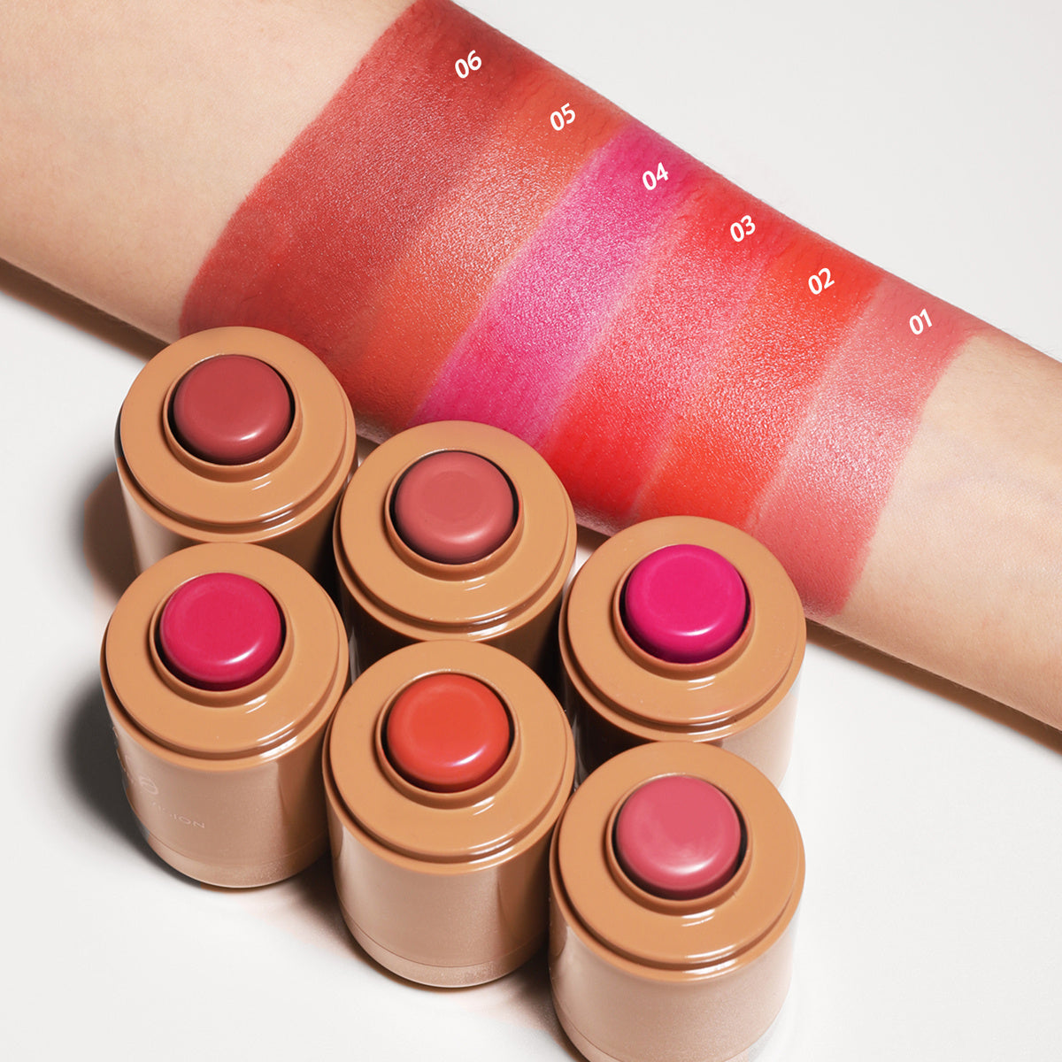 Women Cream Blush Stick Multi-Functional Natural Long-Lasting 6 Colors