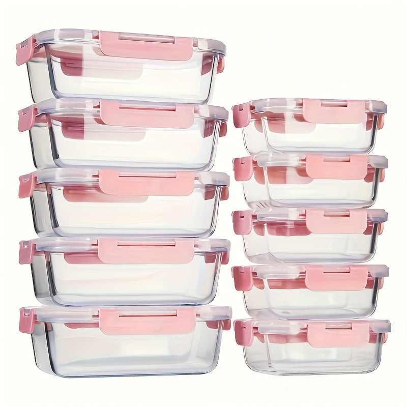 Glass Food Storage Containers with Lids, Microwave Safe BPA-Free, Multiple Sizes