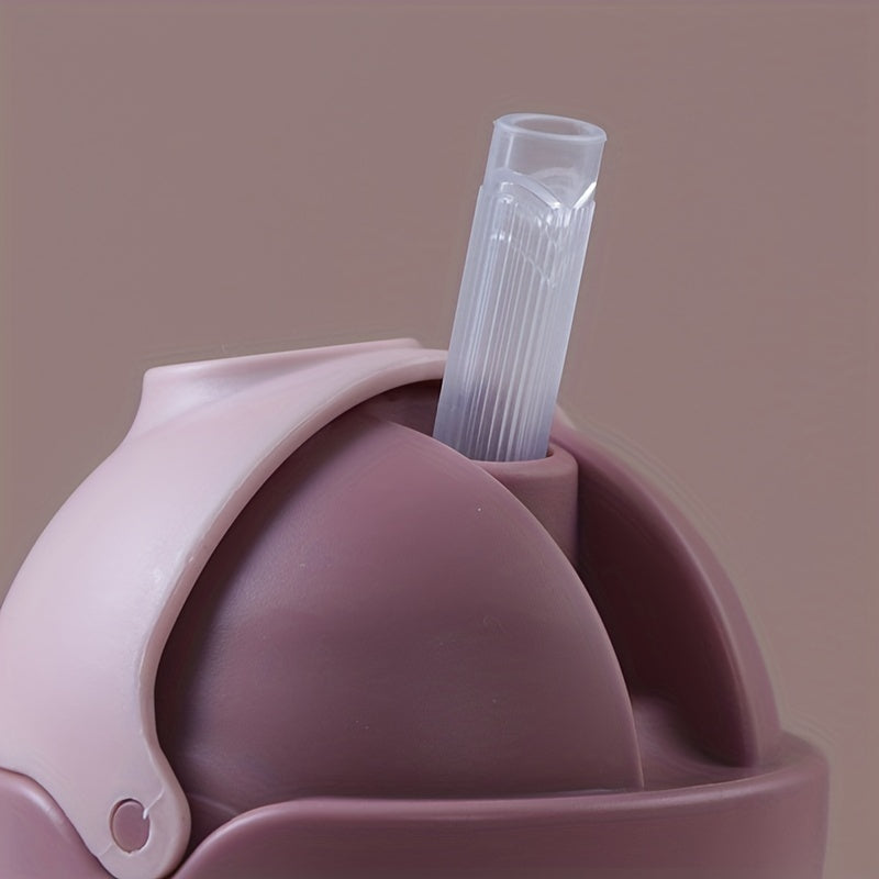 Cute Water Drop Shaped 280ml Drinking Water Bottle with Straw and Drop Resistance