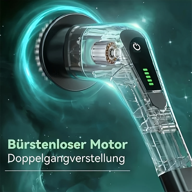 7-in-1 Elektr tozalash choʻpchiq, 7 ta almashtiriladigan boshli, sozlanadigan tutqichli, pol, hojatxona, plitkalar uchun