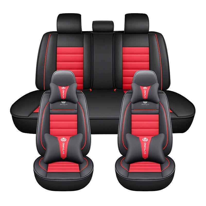 Universal Car Seat Cover Four Seasons Faux Leather Full Coverage