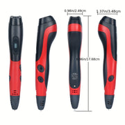 3D Printing Pen Kit with 12 PLA Filament Colors USB Powered for Creative Art