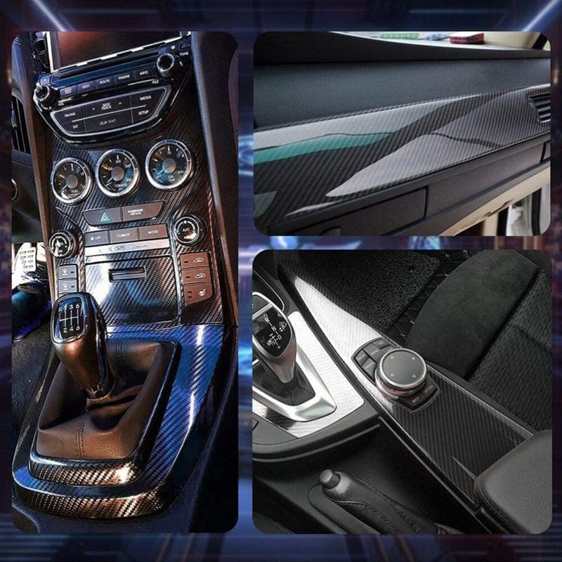 Self-Adhesive Carbon Fiber Vinyl Wrap Film for Car Interior Protection
