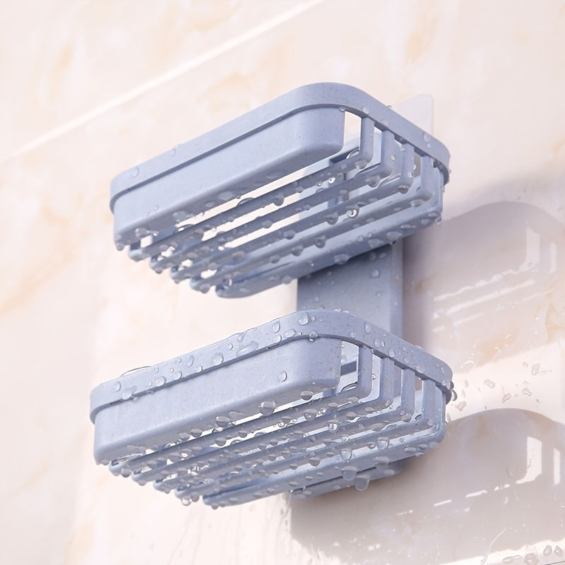 Wall-Mounted Soap Dispenser with Box Drain for Toiletries and Shampoo