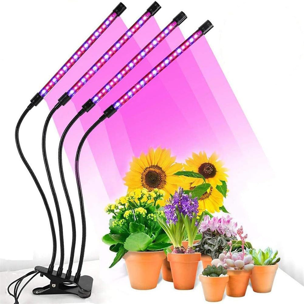 LED Grow Light with One or Four Heads Full Spectrum Indoor Plant Lighting for Greenhouse and Home