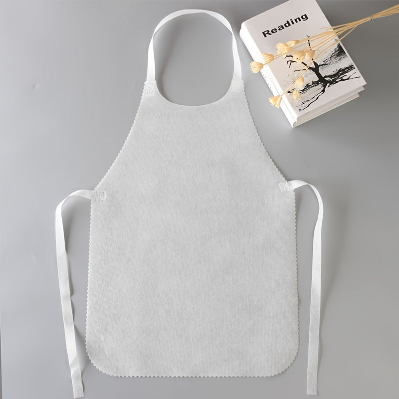 Partiyalar va kechki ovqatlar uchun bir martalik apron, issiq qozon pishirish uchun mo'ljallangan, to'qima bo'lmagan, bir rangli, kattalar va yoshlar uchun