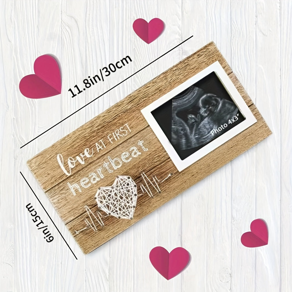 Wooden Picture Frame for Ultrasound Photos Baby Gift Memorial 8x10