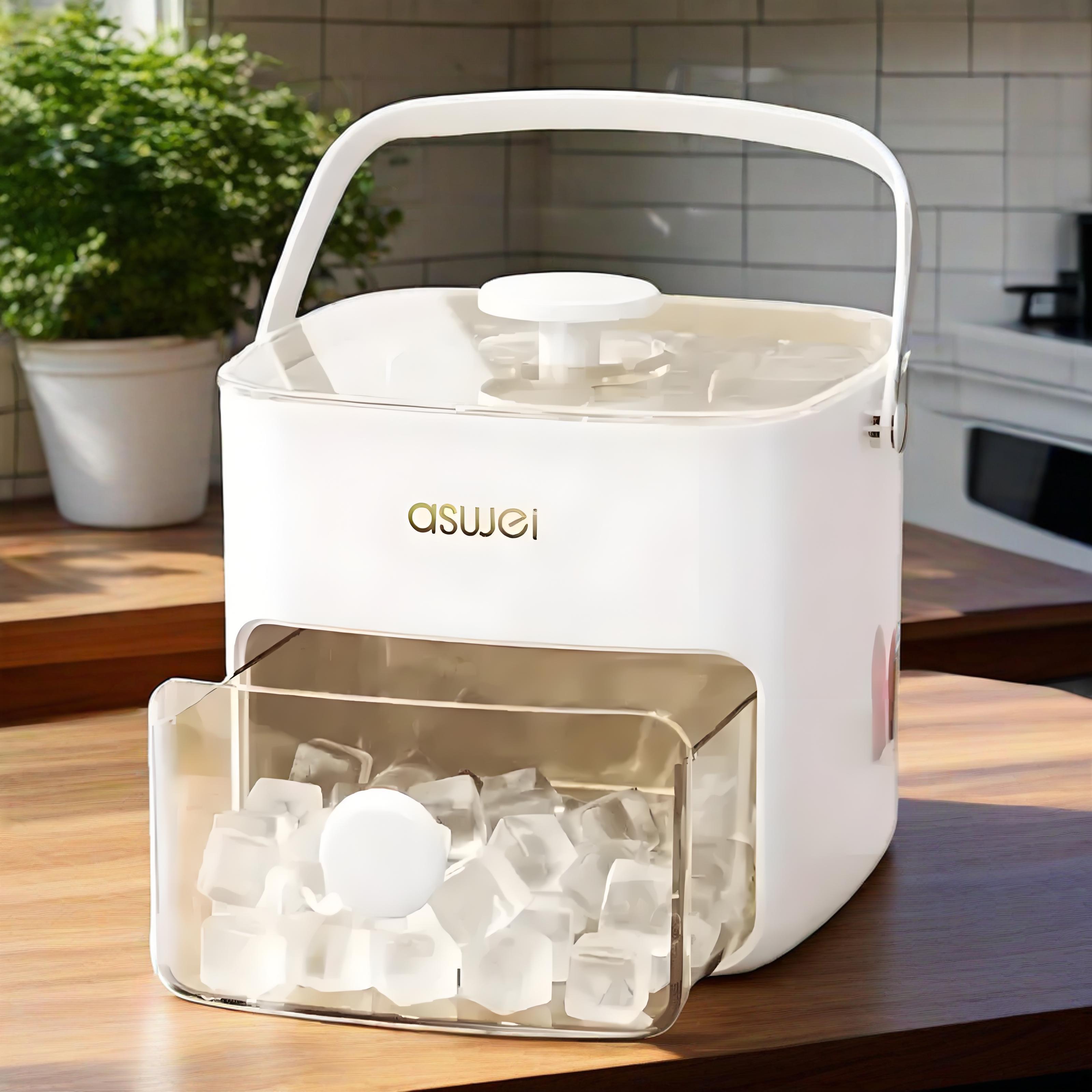 Manual Ice Maker - High Capacity 48 Ice Cubes, Double Layer, No Electricity