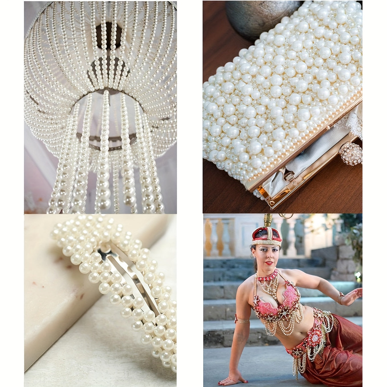 Plastic Beaded Chain for DIY Jewelry Making and Decoration 1 Roll