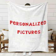 Personalized Knitted Polyester Throw Blanket for Couch or Bed Decor