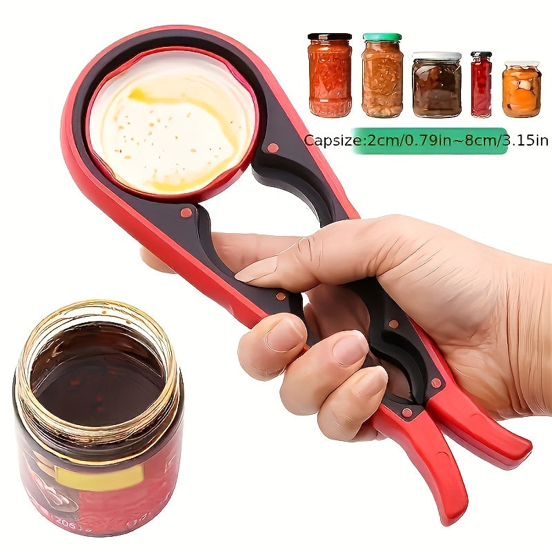 Plastic Can Opener with Non-Slip Grip for Kitchen and Beer Bottles