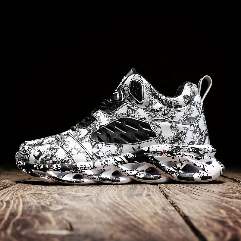 Men's Mesh Camouflage Sneakers for Jogging Tennis and Gym Breathable Shock Absorbing