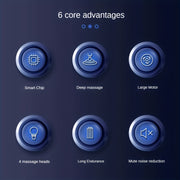 USB zaryadlanadigan qo'l bilan ishlatiladigan massaj quroli, chuqur to'qima mushaklarini zarba bilan massaj qilish uchun yuqori momentli motor bilan, Otalar kuni va Onalar kuni sovg'alari uchun ideal.