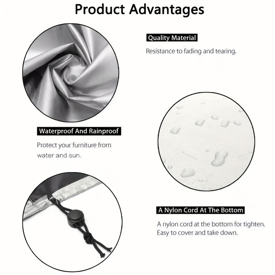 Garden Furniture Cover for Chairs and Tables Outdoor Patio Waterproof Canvas Woven Drawstring